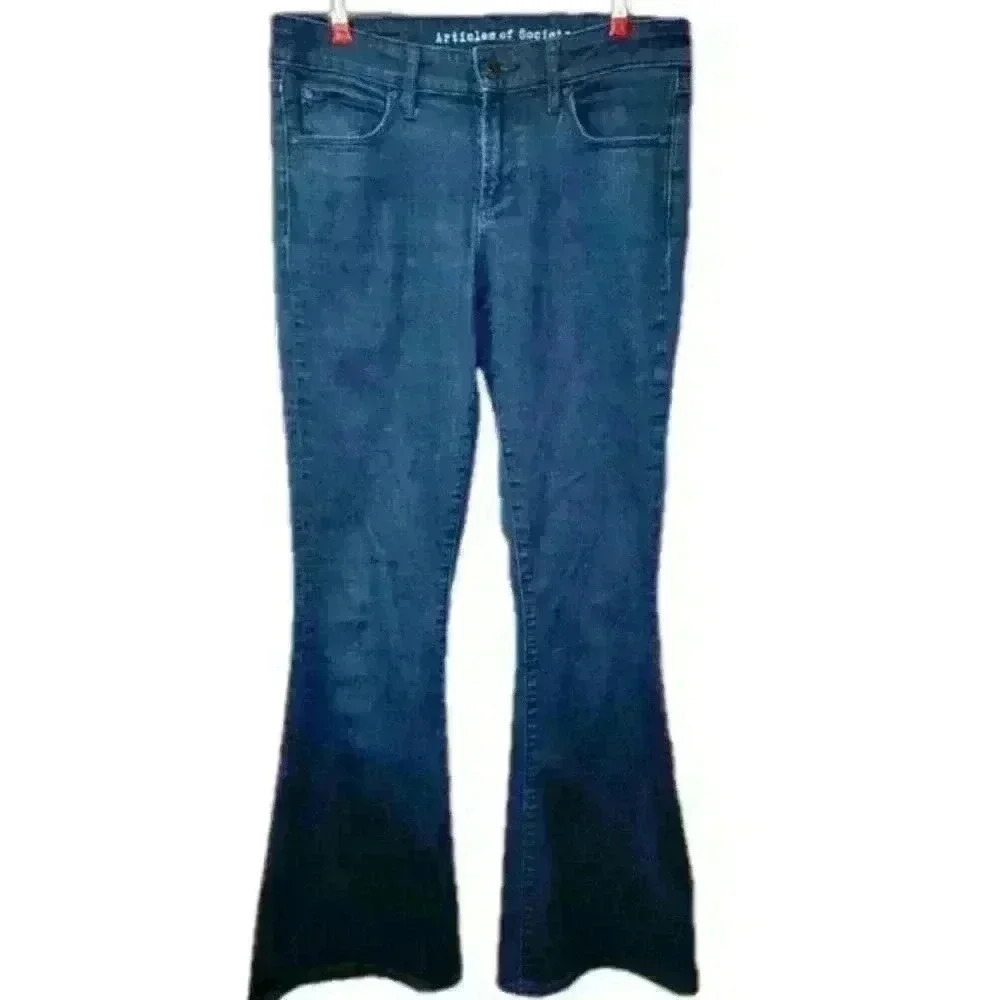 Articles of Society sz 26 flare dark wash